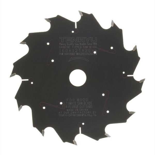 Tenryu 160mm Plunge-Cut Saw Blade for FESTOOL TS55 - PSW-16012CBD2