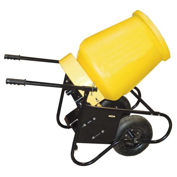 Westward Wheelbarrow Mixer, 3 1/2 Cu. Ft., 1/2HP - 10N693