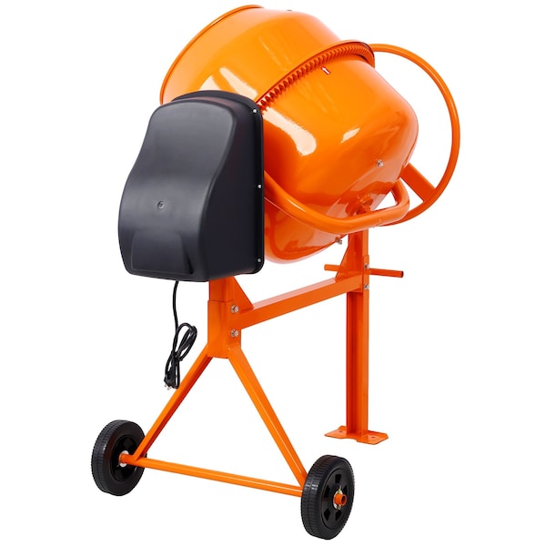 Wrightmaster 5 Cu. Ft Electric Cement Mixer - 650W Portable Concrete Mixer for Mortar, Stucco, and Fodder - ZR-W46583821
