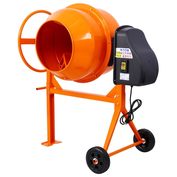 Edendirect 5 Cu. Ft Electric Cement Mixer, 650W Portable Concrete Mixer for Mortar, and Construction Projects - ED-W46583821