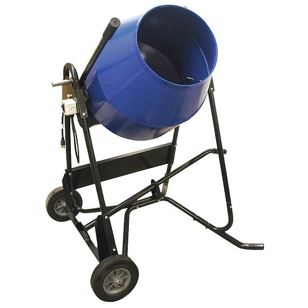 Marshalltown Concrete Mixer, Steel Drum, 115V, 218 lb. - 300DDTK