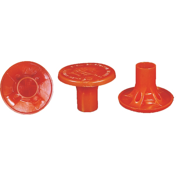 Mutual Industries No 4-No 8 OSHA Rebar Cap, Red, 100 CT - 14640-4