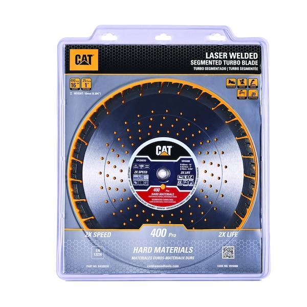 Caterpillar 400 Pro 10mm Laser Welded Hard Materials Diamond Blade 16-In - 400mm - DA32023U