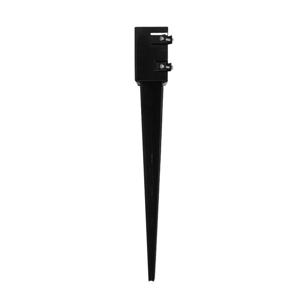 Nuvo Iron BLACK MULTI-PURPOSE 4in x 4in YARD & LAWN SPIKE FOR IN-GROUND POST SUPPORT - NYS30B