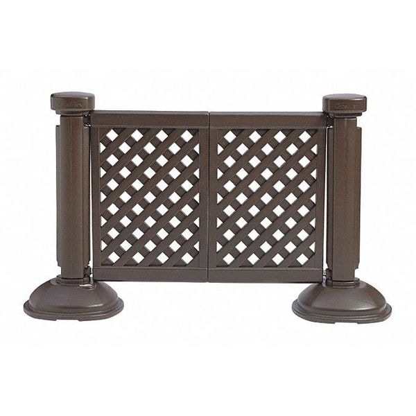 Grosfillex Fence Post and Base, Brown, 3 ft. H - US960423