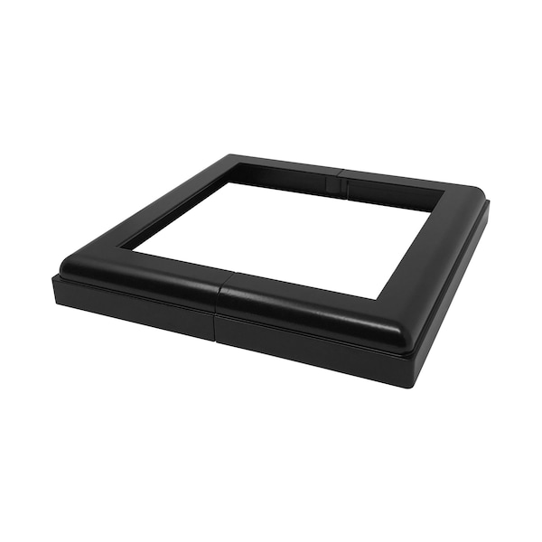 Nuvo Iron BLACK ALUMINUM 6in x 6in POST BASE COVER - ADPBS6