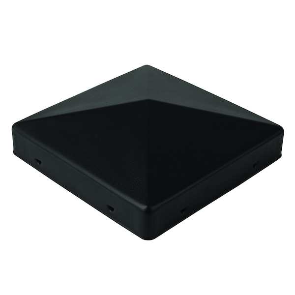 Nuvo Iron 6in x 6in BLACK EAZY-CAP PATENTED PYRAMID USA POST CAPS - US-PCP12BLK