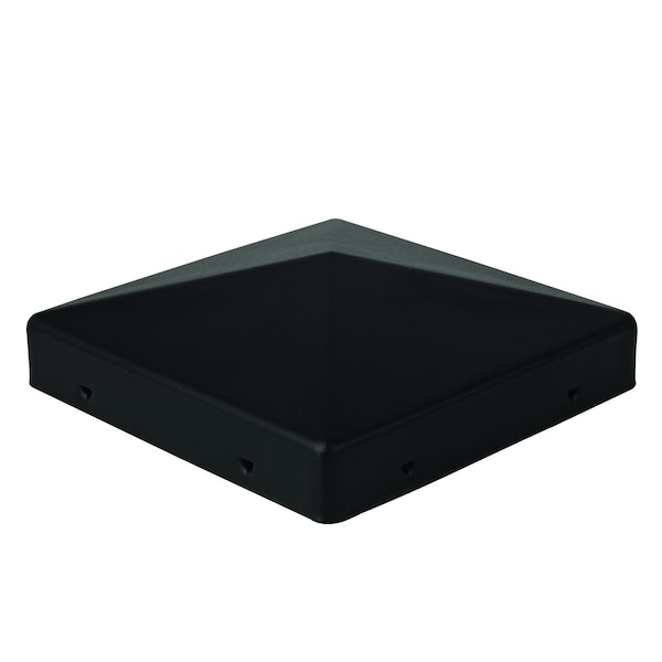 Nuvo Iron 6in x 6in BLACK EAZY-CAP PATENTED PYRAMID USA POST CAPS - US-PCP12BLK