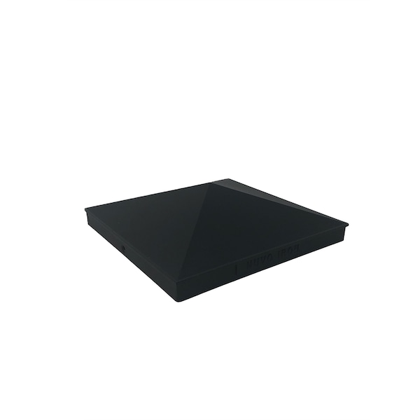Nuvo Iron 8in x 8in BLACK ALUMINUM ORNAMENTAL PYRAMID POST CAP - PCP16