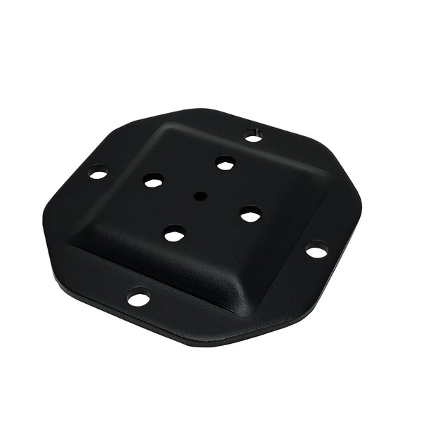 Nuvo Iron BLACK 4in x 4in HEAVY DUTY WOOD POST CONNECTOR PLATE - HDWPCP4B