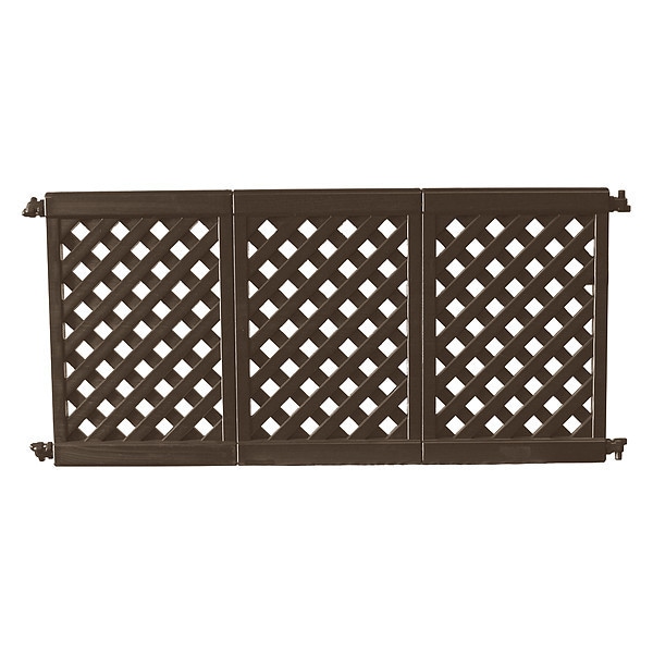 Grosfillex Fence Panel, Brown, 38-1/2" x 66-1/4" - US963423