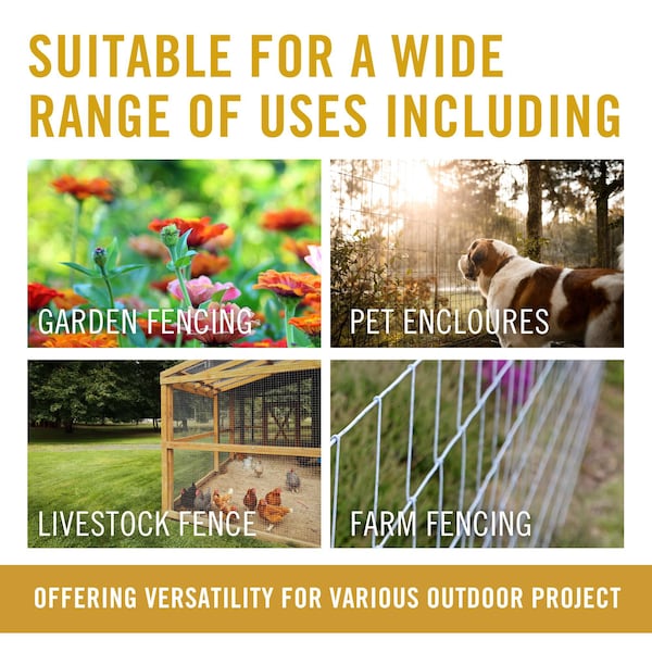 Nuvo Iron 2-ft x 25-ft - Welded Wire Fence Mesh -Square Mesh - Hot Dipped Galvanized - HDGCW-2251912