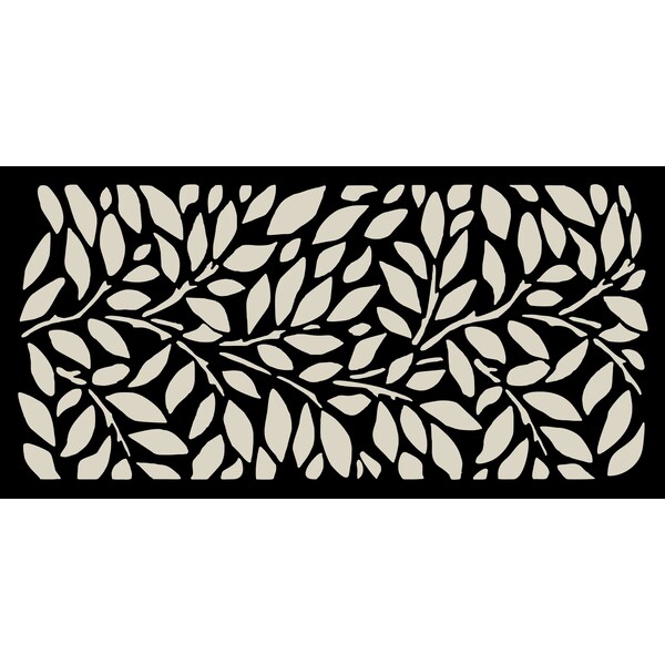 Highlanderhome LaserCut Metal Privacy Fence, TreeLeaves, Black, 24" x 48"/pc - TREELEAVES_BLACK_1PC