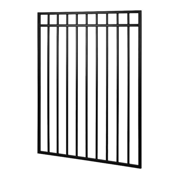 Nuvo Iron Legacy Coral Fence Gate, 45 in W Gate, 60 in H Gate, Iron Frame - CGRTB4560