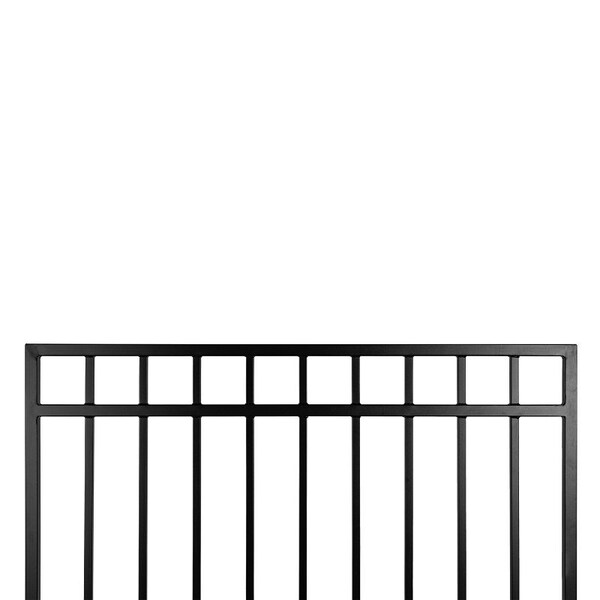 Nuvo Iron Legacy Coral Fence Gate, 45 in W Gate, 60 in H Gate, Iron Frame - CGRTB4560