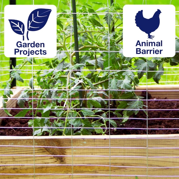 Garden Zone Garden Craft 40 in. H X 50 ft. L Galvanized Steel Welded Wire Fence - 344050