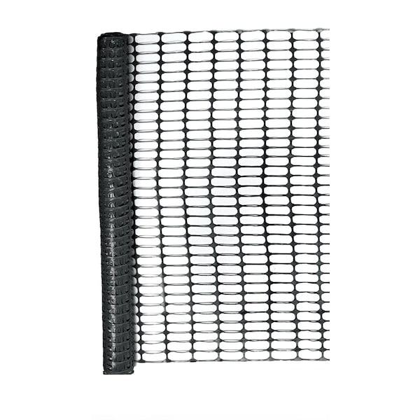 Mutual Industries Warning Barrier Fence, Black, 48 in. x 100' - 14993-91-48