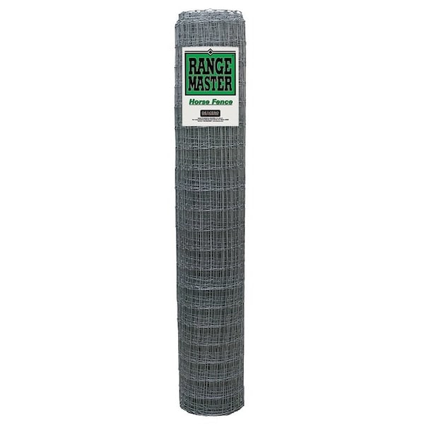 Rangemaster Horse Fence, 100 ft L, 48 in H, 125 ga Gauge, Galvanized - 6795