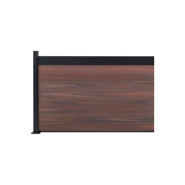 Jewett Cameron Companies Estate 6'W x 4'H Black Rose Aluminum/Composite Horizontal Fence Adder Section - SURFACE MOUNT - EF ES1224