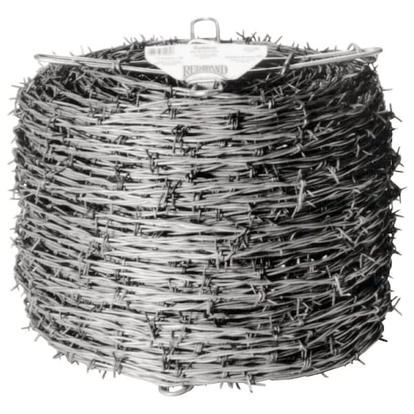 Red Brand Barbed Wire, 1320 ft L, 1212 Gauge, 5 in Points Spacing, Galvanized Steel - 70481