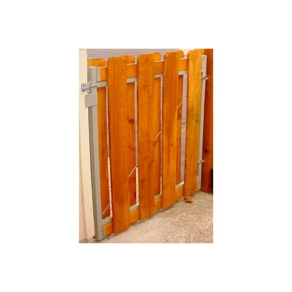 Jewett Cameron Companies Adjust-A-Gate AG36-36 Original Series Adjustable Steel Gate Frame 2 Rail Kit 36-60"W x 36"H, Gray - AG 36-36
