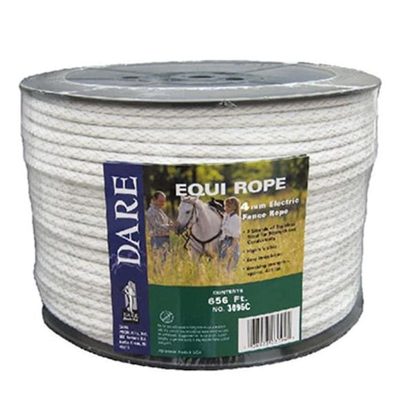 Dare Products Dare Products 3095 4 mm. x 656 ft. Heavy Duty Polyethylene Braided Equip-Rope; White - 192045