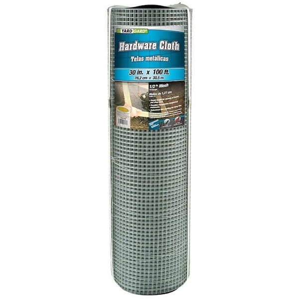 Yardgard 19 Gauge 0.5 in. Mesh 2.5 x 100 ft. Galvanized Hardware Cloth - YA372090