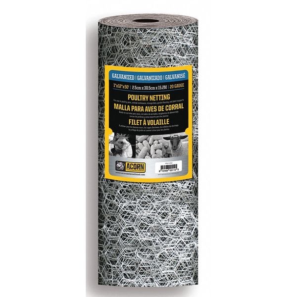 Acorn International Poultry Netting, 1" x 12" x 50 ft. - PN11250