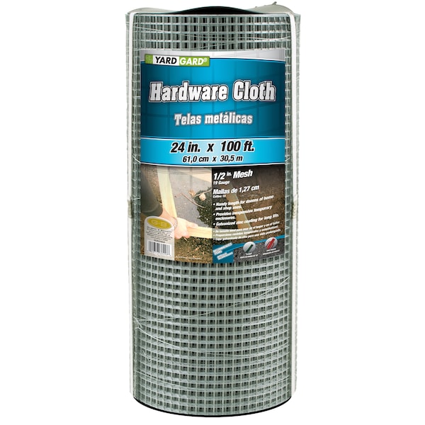 Yardgard Hardware Cloth, 19 ga., 1/2", 24"X100 ft. - 308246B