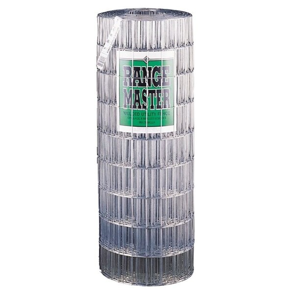 Rangemaster Welded Utility Fence, 100 ft L, 36 in H, 2 x 4 in Mesh, 14 Gauge, Galvanized - 7742
