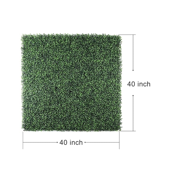 Ejoy 40in x 40in Artificial Light Green Boxwood Roll Panels for Outdoor Use - 40X40HEDGEROLL_MILAN_1ROLL