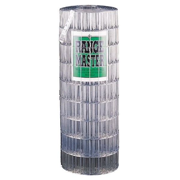 Rangemaster Welded Utility Fence, 50 ft L, 60 in H, 2 x 4 in Mesh, 14 Gauge, Galvanized - 7754