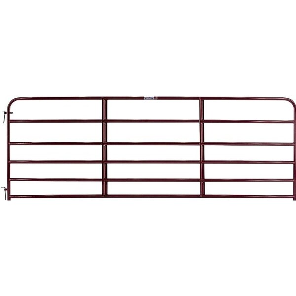 Tarter Tube Gate, 6 ft W Gate, 50 in H Gate, Steel Frame, Red - 6ER6