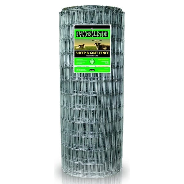 Rangemaster Sheep and Goat Fence, 100 ft L, 48 in H, 4 x 4 in Mesh, 13 Gauge, Zinc - 6964