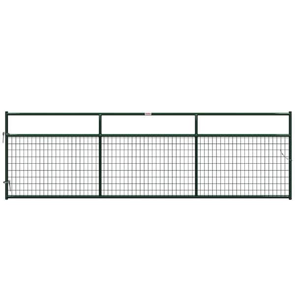 Behlen Country Wire-Filled Gate, 168 in W Gate, 50 in H Gate, 6 ga Mesh Wire, 2 x 4 in Mesh, Green - 40132142