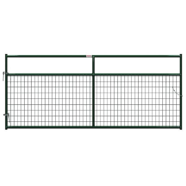 Behlen Country Wire-Filled Gate, 120 in W Gate, 50 in H Gate, 6 ga Mesh Wire, 2 x 4 in Mesh, Green - 40132102