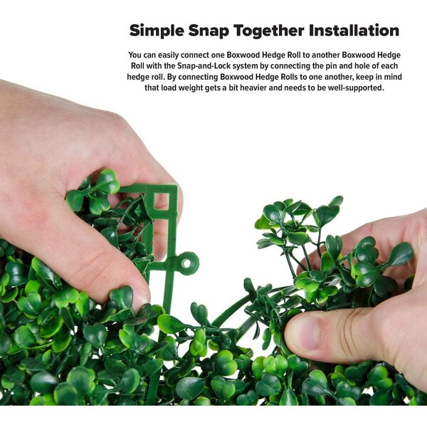 Ejoy 40in x 120in Artificial Light Green Boxwood Roll Panels for Outdoor Use - HEDGEROLL_MILAN_1ROLL