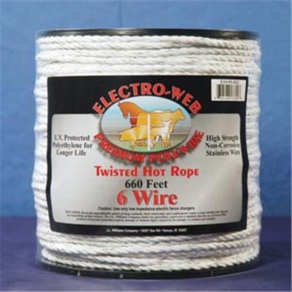 Powerfields Powerfields EWHR-660 .25 in. Hot Rope White 660 ft. Roll - EWHR-660