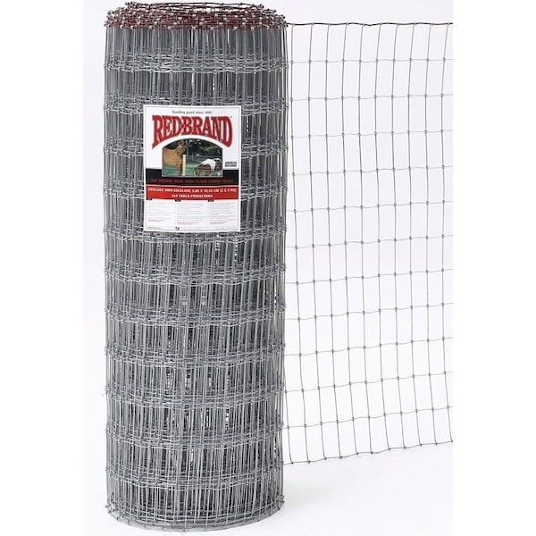 Red Brand Square Deal Tradition Horse Fence, 200 ft L, 48 in H, Non-Climb Mesh, 2 x 4 in Mesh, 12.5 ga Gauge - 70312