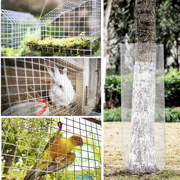 Edendirect 4 ft. x 100 ft. 19-Gauge Hot-Dip Galvanized Welded Wire Fence for Garden Plants, Rabbit Cages - ED-W2286P160445