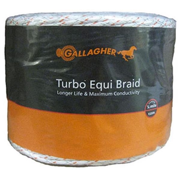 Gallagher Gallagher G62176 0.07 x 1312 ft. Turbo Equibraid - Ultra White - 183358