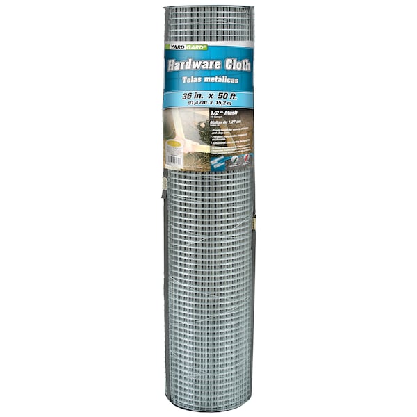 Yardgard Hardware Cloth, 19 ga., 1/2", 36"X50 ft. - 308200B