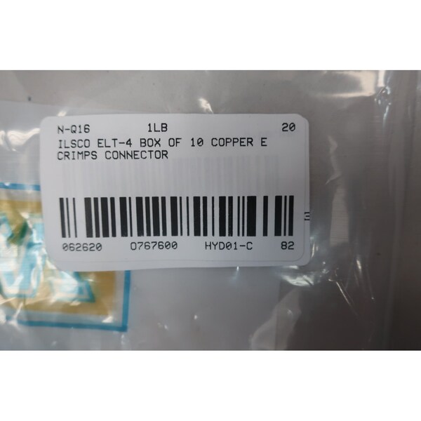 ILSCO ELT-4 CAJA DE 10 CONECTORES DE CRIMPS DE COBRE E - ELT-4