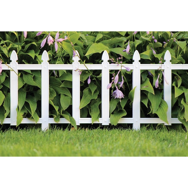 Master Mark Master Mark 12 in. L X 13 in. H Plastic White Cottage Fence - 38136