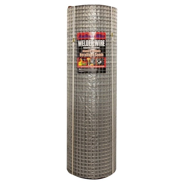 Jackson Wire 10 03 39 14 Welded Wire Fence, 100 ft L, 48 in H, 1 x 1 in Mesh, 14 Gauge, Galvanized - 10033914
