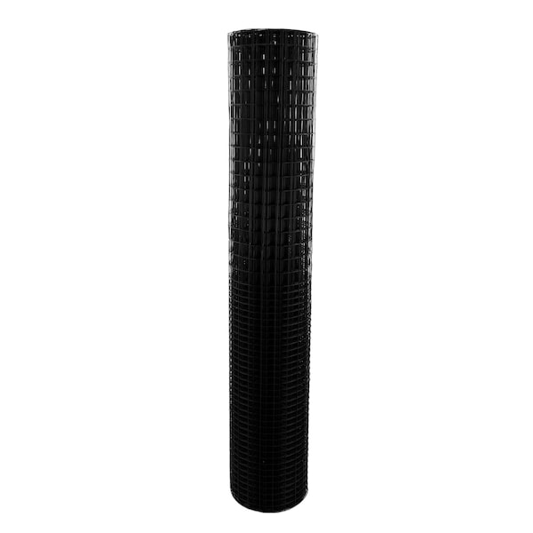 Trident Fence Welded Wire Fence, Black PVC Coated, 16ga, 7x100ft, 1x2-2x2Graduated Mesh - W167100G1222B