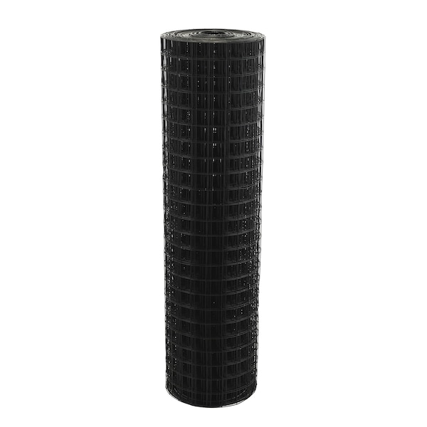 Trident Fence Welded Wire Fence, Black PVC Coated, 12.5ga, 5x100ft, 4x4in Mesh - W12510044B