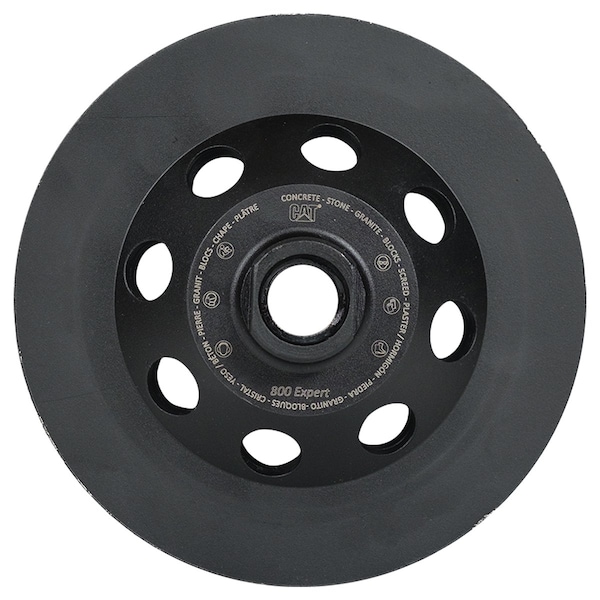 Caterpillar 800 Expert Double Row 30 /40 Mesh Grit Diamond Grinder 5/8-In 11 Thread 4 1/2-In - 115mm - DA36033
