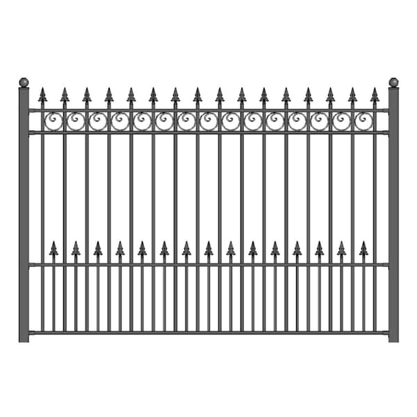 Tepee Supplies 5.5 x 5 ft. Prague Style Iron Ornamental Fence - TE3305048