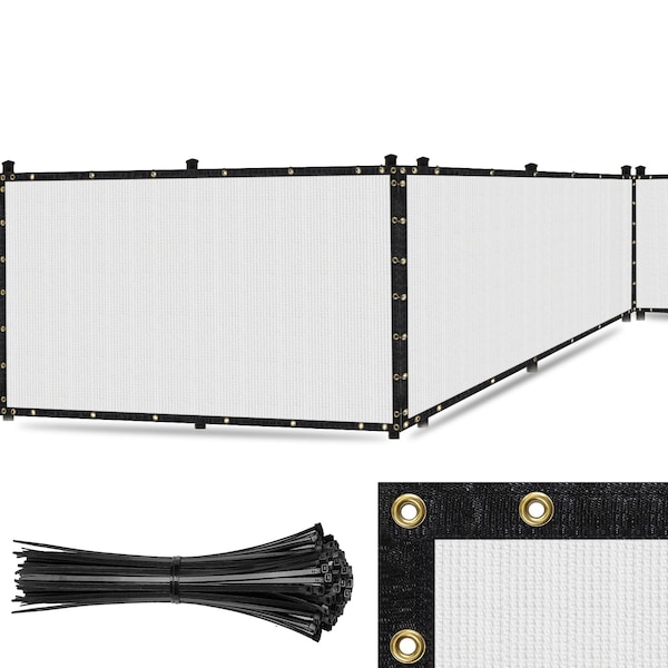 Sealtech Ultra Heavy Duty 200 GSM Privacy Fence White8X50 NonRecycled Polyethylene Cable Zip Ties - ST-204-8X50